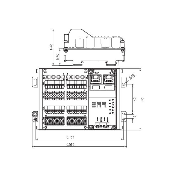 PROFINET protocol, IP20, 32DI, PNP, terminal type, RJ45 network port, remote module, 009A34